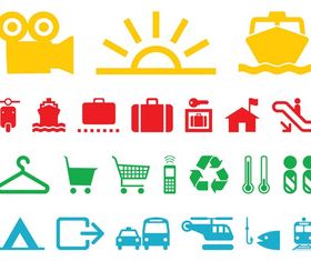 Colorful Icons Set vector