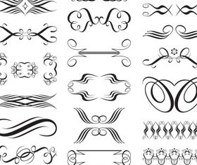 Ornate Swirl Elements 9 vectors