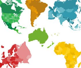 World Color Maps vector