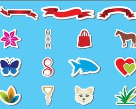 Stickers Graphics free vector