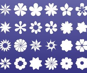Floral Icons Graphics vector