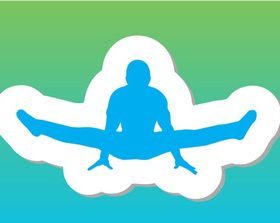 Jumping Man Sticker vector set