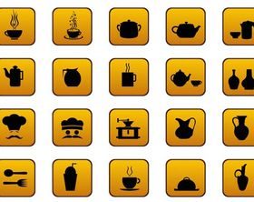 Food And Drinks Icons Set vector