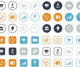 Different Flat Icons 13 vector