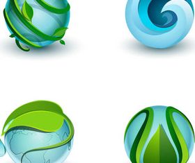 Shiny Eco Symbols vector