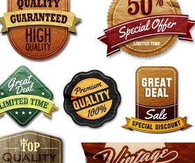 Shiny Sale Retro Labels art vector material