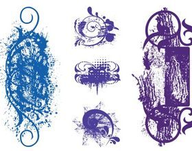 Grunge Splatters Graphics vectors material