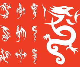 Dragons Tattoos Graphics vector