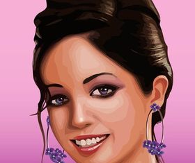 Pretty Girl Portrait vector