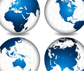 Shiny Globes Symbols vector