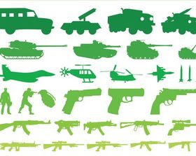 Military Vehicles Weapons Graphics vector
