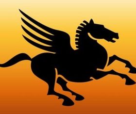Flying Horse vector graphics