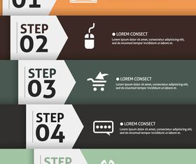 Stylish Step Backgrounds 3 vectors graphics