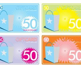 Gift Cards Templates vector material