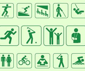 Person Symbols vectors graphics