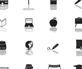 Different Black Icons 2 vector set