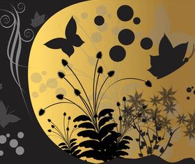 Background With Butterflies And Flowers vector