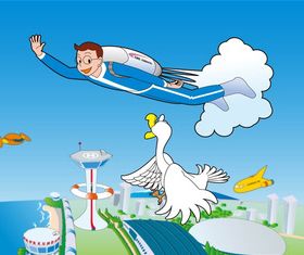 With Jetpack Graphics vectors graphic