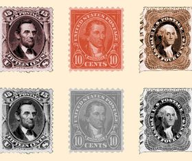 Postage Stamps free vector