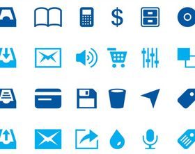 Web And Tech Icons art vector graphics