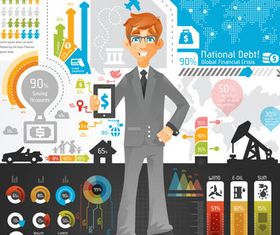 Business Infographics Elements art set vector
