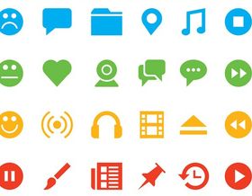 Web Icons free vector
