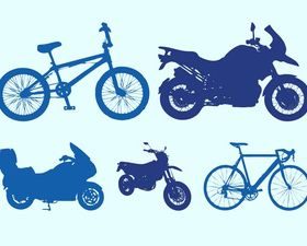 Bicycles And Motorbikes design vector