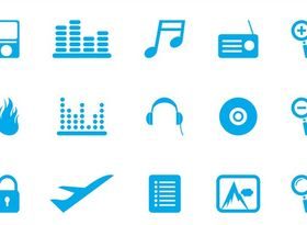 Random Icons free vector