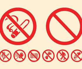Prohibition Signs Graphics vector