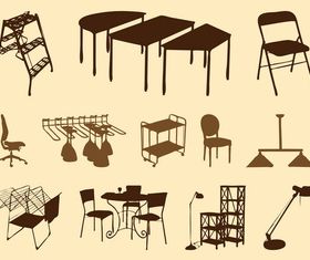 Furniture Silhouettes art vector