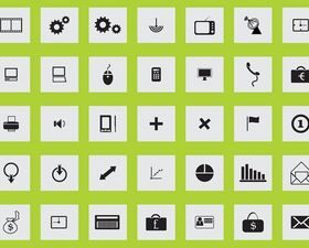 Square Icons Graphics shiny vector