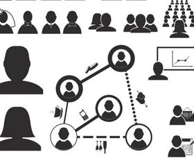 Business People Icons 11 vector graphic