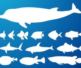 SeAnimals Silhouettes art creative vector