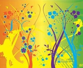 Flower Jungle creative vector