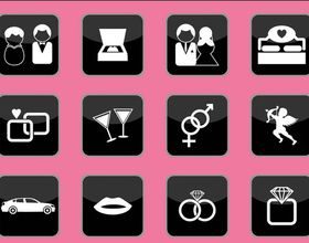 Love Icons Graphics vectors