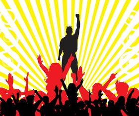 Party Crowd Background vector