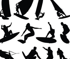 Summer Sports Silhouettes vector