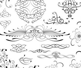 Ornate Floral Elements (Set 24) vector