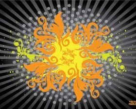 Free Flower Background Design set vector