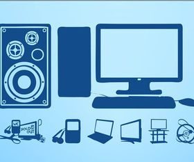 Hi-Tech Devices Illustration vector