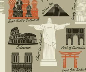 Different Landmarks free set vector
