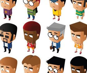 Different Cartoon art vector