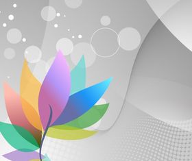 Rainbow Floral vector