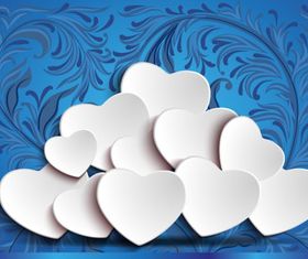 Blue Heard Background art vector