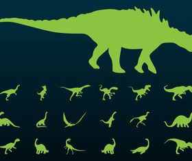 Dinosaurs Silhouettes vectors