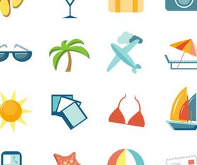 Travel Icons free vectors graphic