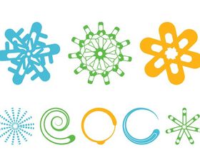 Colorful Round Designs vectors graphics