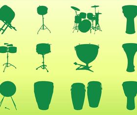 Percussion Instruments Graphics art design vectors