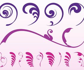 Swirling Plants And Scrolls vector