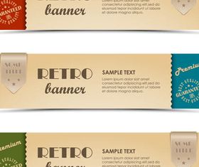 Retro Sale Shiny Banners art vector